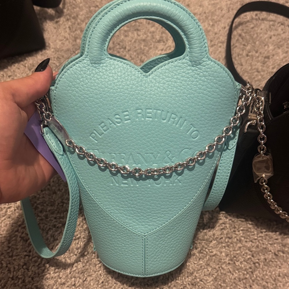 Tiffany & Co. Aqua Heart Crossbody Bag